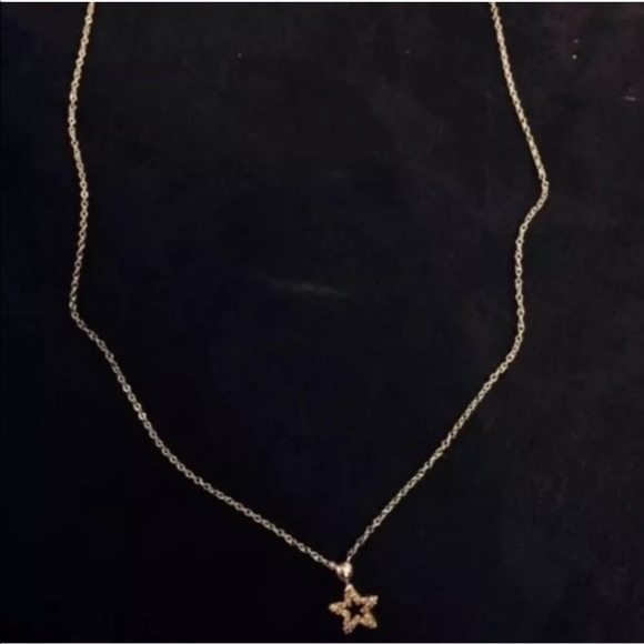 14K White Gold Diamond Star Necklace Earrings - Picture 4 of 5